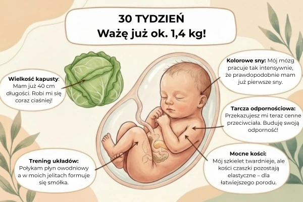 30 tydzień ciąży – rozwój dziecka